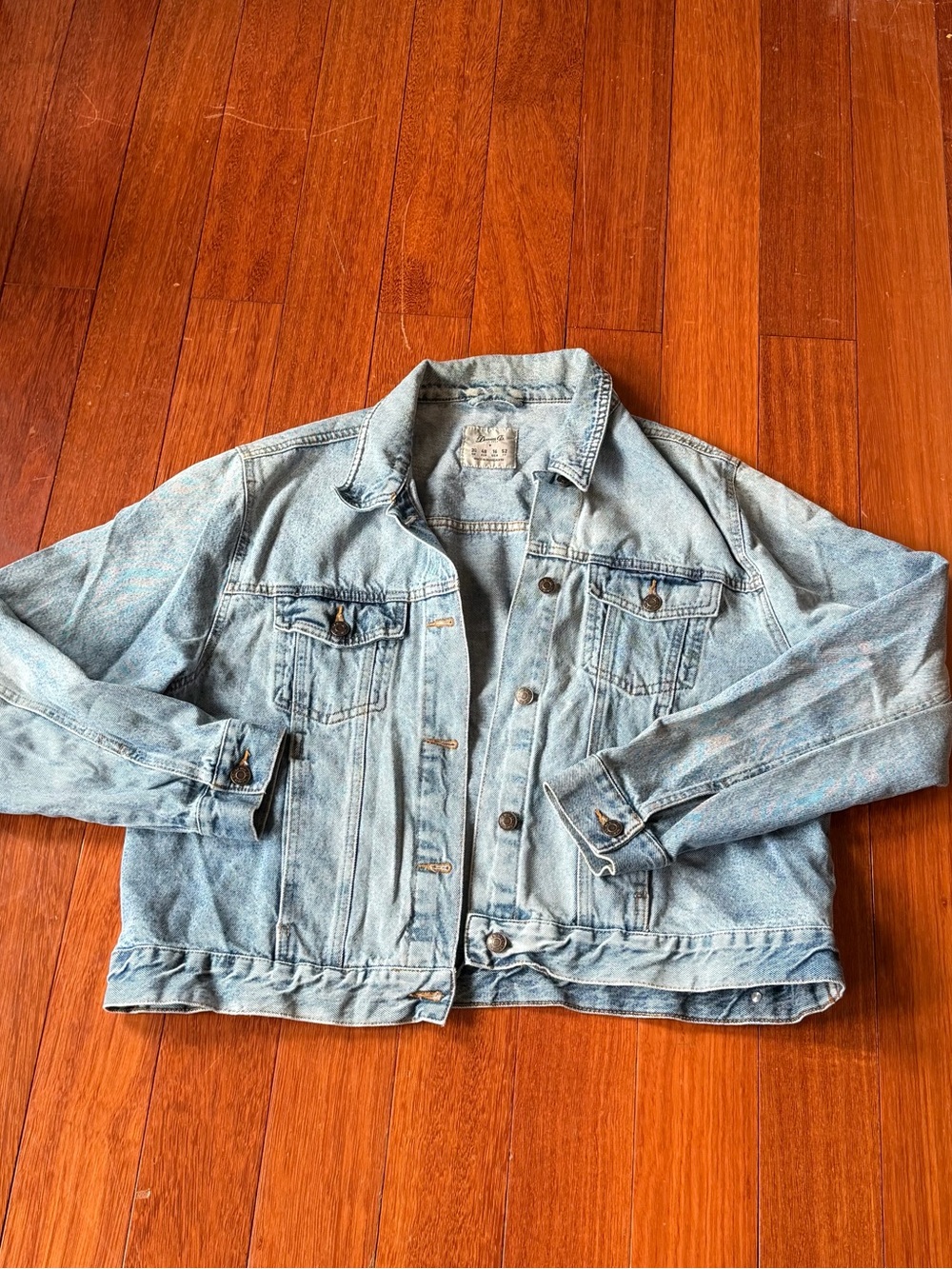Denim Co Women's Blue Jean Jacket Button Up Size 16